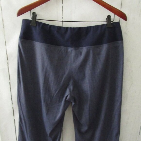 Lucy Pants L Large Blue Capri Crop Wide Leg Pull On - Picture 4 of 7